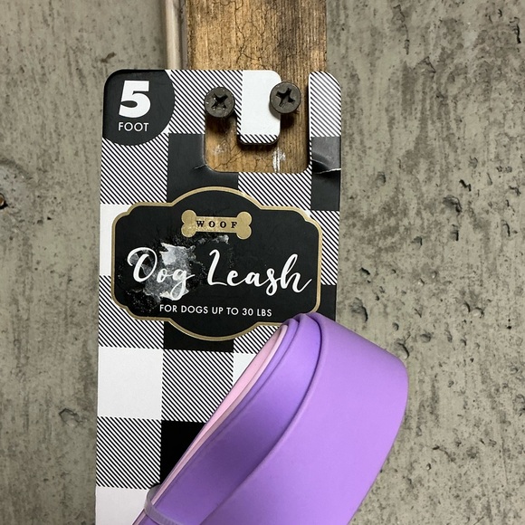 Woof Nylon 5 Foot Dog Leash Purple for Small Dogs Standard Unisex - Picture 2 of 3